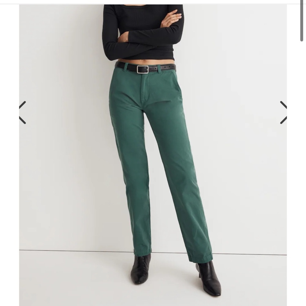Madewell Garment-Dyed Low-Slung Straight Chino Pants nwt